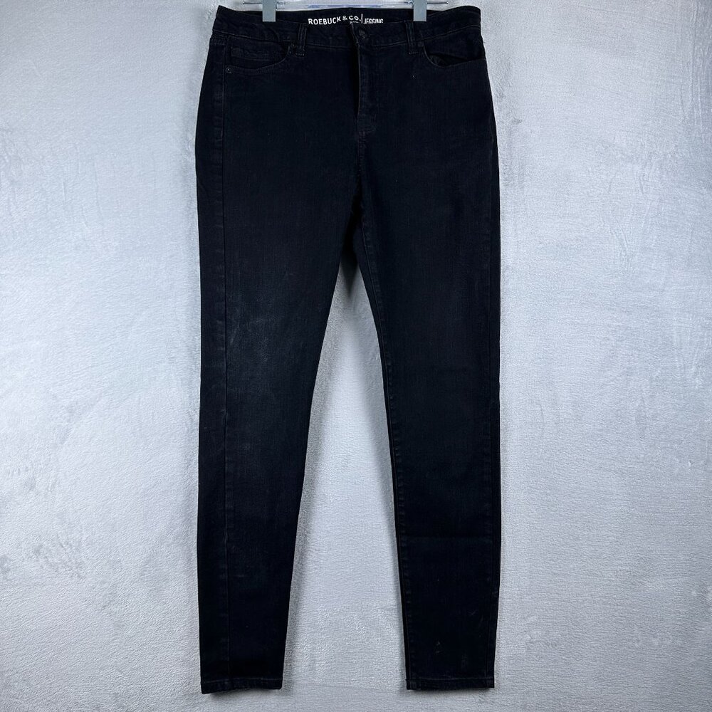 Vintage Roebuck & Co Women's Jegging Jeans Stretch High Rise Black Size W34